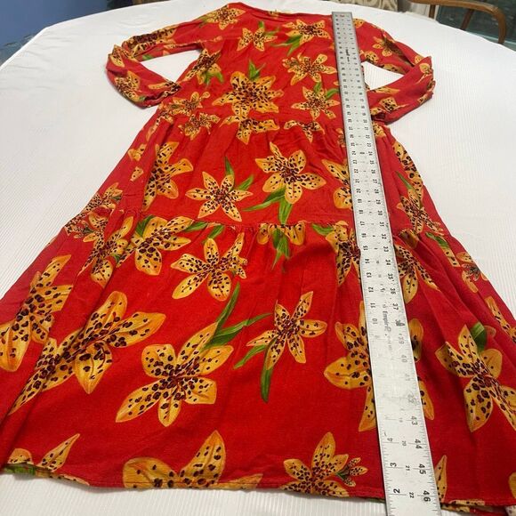 Farm Rio Golden Lily Maxi Dress Size XS - Picture 8 of 8